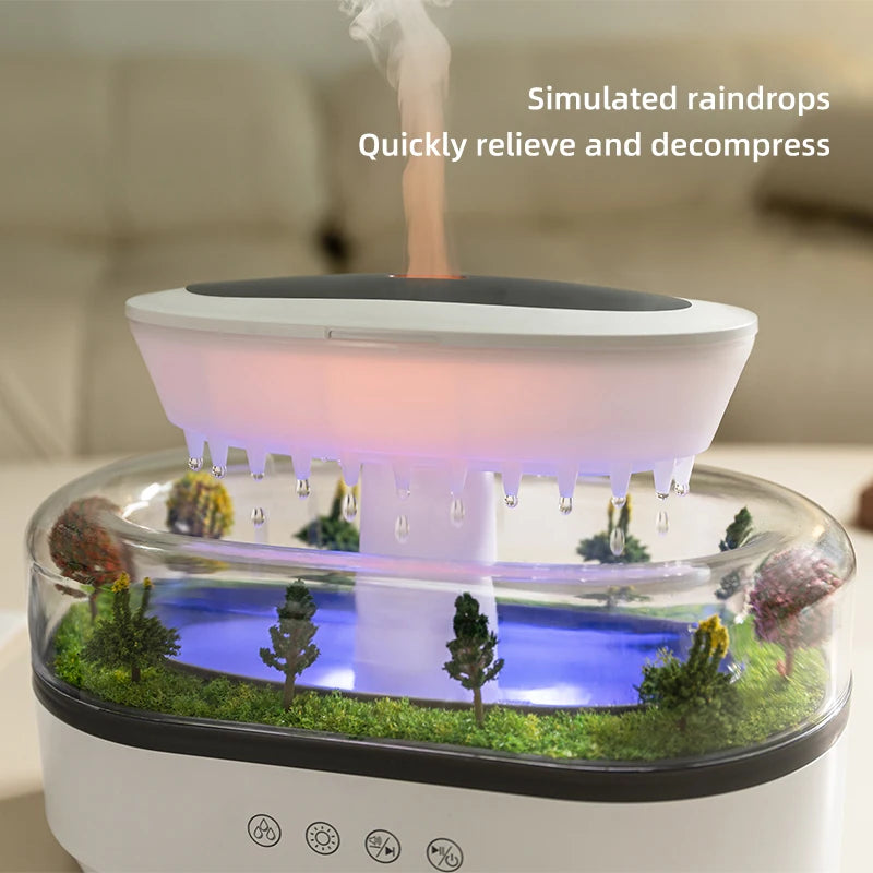 Aroma-Luftbefeuchter „Regentropfen“ mit Mini-Landschaft – Ansicht 3