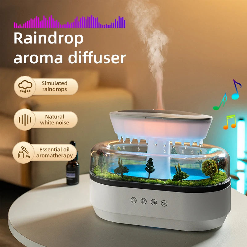 Aroma-Luftbefeuchter „Regentropfen“ mit Mini-Landschaft – Ansicht 2