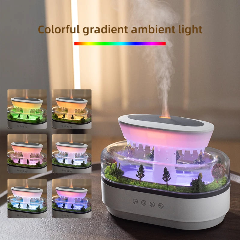 Aroma-Luftbefeuchter „Regentropfen“ mit Mini-Landschaft