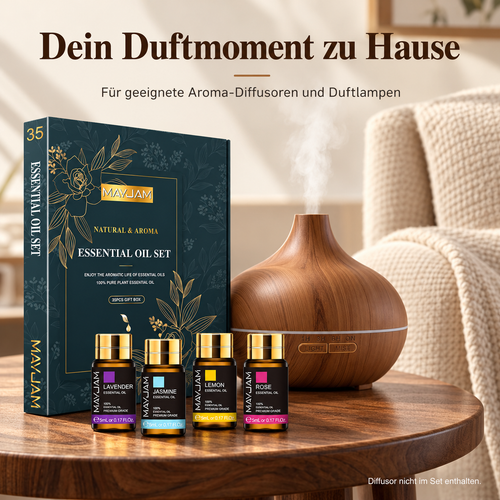 MAYJAM Duftöle für geeignete Aroma-Diffusoren und Duftlampen im gemütlichen Wohnbereich